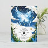 Waterverf Magic Butterfly Verjaardag Kaart (Staand voorkant)