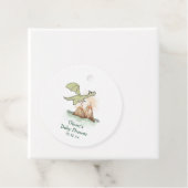 Waterverf Magic Dragon Mountain Boy Baby shower Bedankjes Labels (In situ)