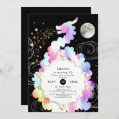 Waterverf Magic Dragon Verjaardag Kaart (Voorkant / Achterkant)