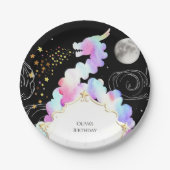 Waterverf Magic Dragon Verjaardag Papieren Bordje (Voorkant)