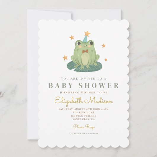 Waterverf Magic Frog Baby shower Invitation Kaart (Voorkant)