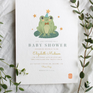 Waterverf Magic Frog Baby shower Invitation Kaart