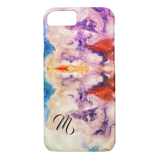 Waterverf Magic Monogram Art iPhone / iPad hoesje (Achterkant)