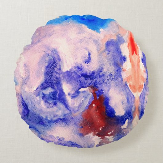 Waterverf Magic Rond Kussen (Voorkant)
