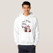 Waterverf Magical Santa Claus Smiling Rudolph Hoodie (Voorkant volledig)