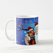 Waterverf Magical Santa Claus Smiling Rudolph Koffiemok (Links)
