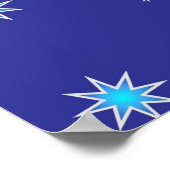 Waterverf Magical Santa Claus Smiling Rudolph Poster (Hoek)