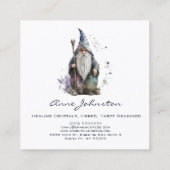 Waterverf Magick Gnome Vierkante Visitekaartje (Achterkant)