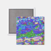 Waterverf Magisch, digitaal abstract Magneet (Voorkant / Achterkant)