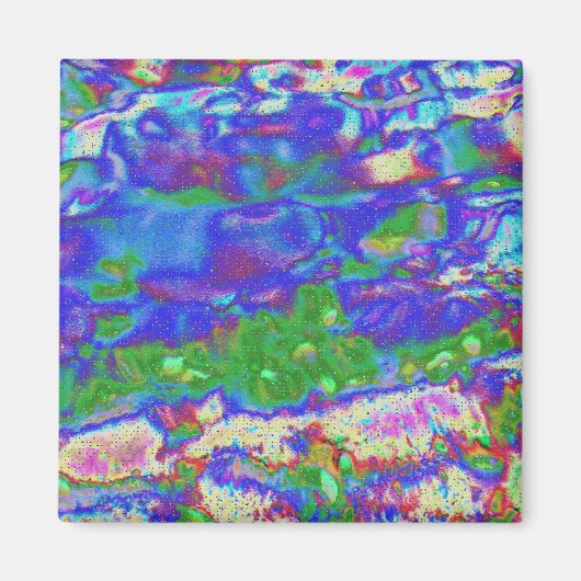 Waterverf Magisch, digitaal abstract Magneet (Voorkant)