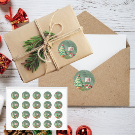 Waterverf magisch ronde sticker