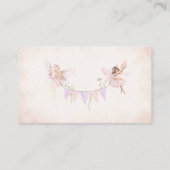 Waterverf Magische Bloemen Fairy Prinses Baby Show Informatiekaartje (Achterkant)