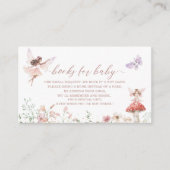 Waterverf Magische Bloemen Fairy Prinses Baby Show Informatiekaartje (Voorkant)