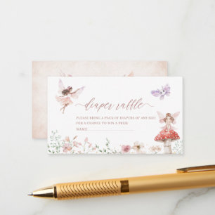 Waterverf Magische Bloemen Fairy Prinses Baby Show Informatiekaartje