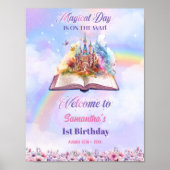 Waterverf magische eenhoorn pastel regenboog verja poster (Voorkant)