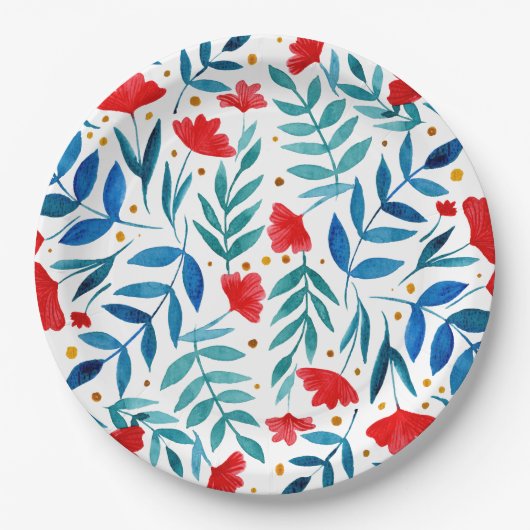 Waterverf Magische Garden Papieren Bordje (Voorkant)