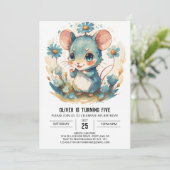 Waterverf Magische Muis Verjaardag Kaart (Staand voorkant)