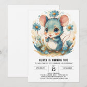 Waterverf Magische Muis Verjaardag Kaart (Voorkant / Achterkant)