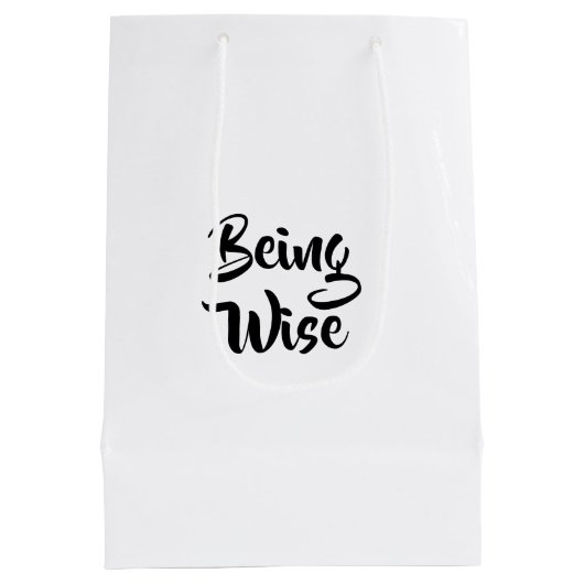 Waterverf Magische Owl met regenboogveren Medium Cadeauzakje (Achterkant)