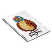 Waterverf Magische Owl met regenboogveren Notitieboek (Rechterzijde)