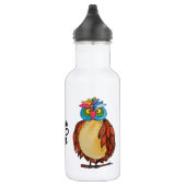 Waterverf Magische Owl met regenboogveren Waterfles (Rechts)