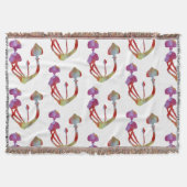 Waterverf Magische paddenstoelen Deken (Voorkant)