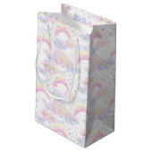 Waterverf Magische regenbogen en wolken Glitter Klein Cadeauzakje (Achterkant Gekanteld)