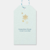 Waterverf magische vos in Winter Wonderland Cadeaulabel (Achterkant)