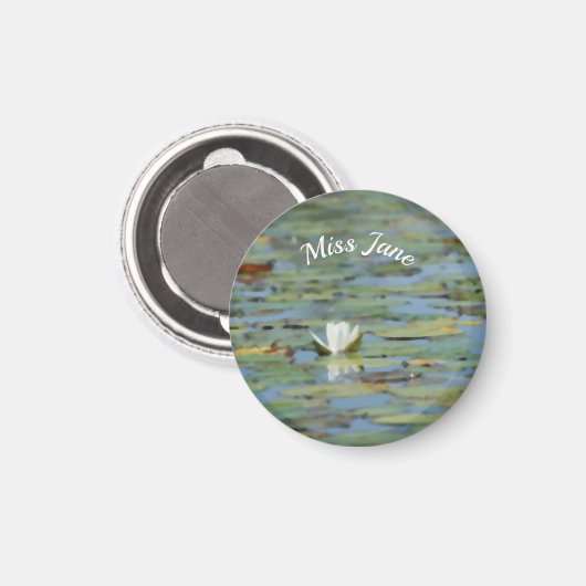 Waterverf Magnet van het Waterlilmeer (Voorkant / Achterkant)