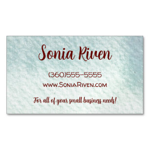 Waterverf  magnetisch visitekaartje