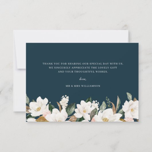 waterverf Magnolia bedankje Bedankkaart (Achterkant)