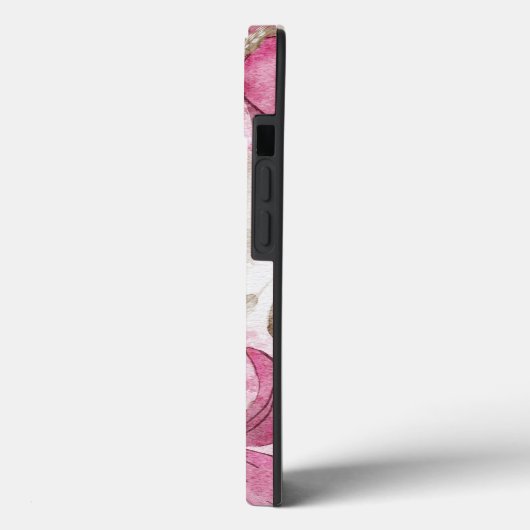 Waterverf Magnolia bloemen iPhone case (Achterkant / Links)
