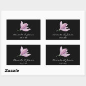 Waterverf Magnolia bloemenbruiloft Rechthoekige Sticker (Vel)