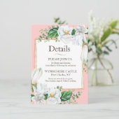 Waterverf Magnolia Blos Informatiekaartje (Staand voorkant)