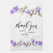 Waterverf Magnolia Blossom Calligrafie Hartelijk d Theedoek (Verticaal)