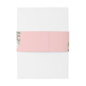 Waterverf Magnolia Blush Bruiloft Uitnodigingen Wikkel (Achterkant Voorbeeld)