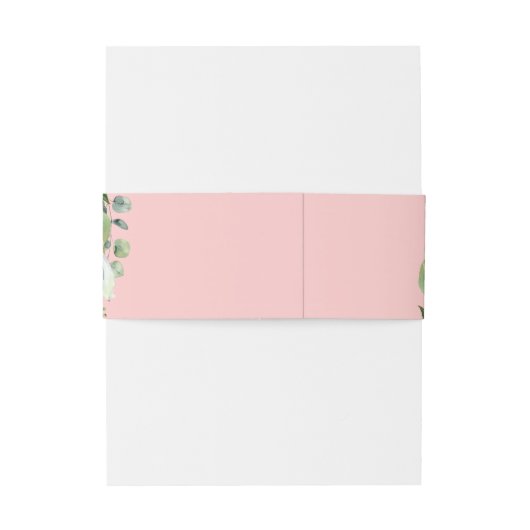 Waterverf Magnolia Blush Bruiloft Uitnodigingen Wikkel (Achterkant Voorbeeld)