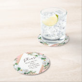 Waterverf Magnolia Blush Ik dans Ronde Kartonnen Onderzetter (Insitu)