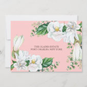 Waterverf Magnolia Blush Trouw Dank Je Bedankkaart (Achterkant)