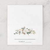 Waterverf Magnolia bruiloft uitnodiging escort Kaa (Buitenkant ongevouwen)