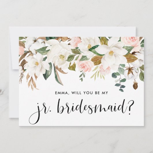 Waterverf Magnolia Cotton Garland Jr. Bridesmaid (Voorkant)