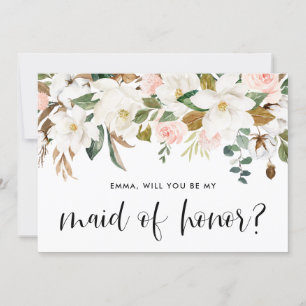 Waterverf Magnolia Cotton Garland Maid of Honor