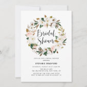 Waterverf Magnolia Cotton Wreat Vrijgezellenfeest Kaart (Voorkant)