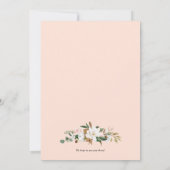 Waterverf Magnolia Cotton Wreath Graduation Party Kaart (Achterkant)