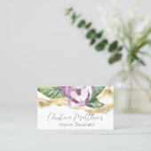 Waterverf Magnolia en Gold Visitekaartje (Staand voorkant)