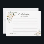 waterverf magnolia floral advieskaart<br><div class="desc">Een eenvoudig bloemontwerp met prachtige waterverf van magnolia. Voel vrij om de kleuren en tekstdetails te veranderen.</div>