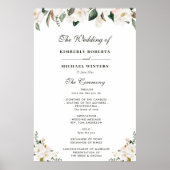 Waterverf magnolia floral bruiloft poster (Voorkant)