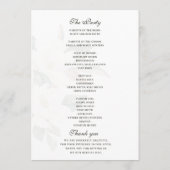 Waterverf magnolia floral bruiloft programmakaart (Achterkant)