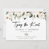waterverf Magnolia floral Save the Date (Voorkant)
