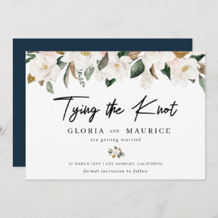 waterverf Magnolia floral Save the Date